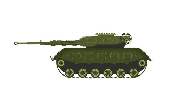 Military armored personnel carrier. Vector illustration on a white background. - Vector, afbeelding