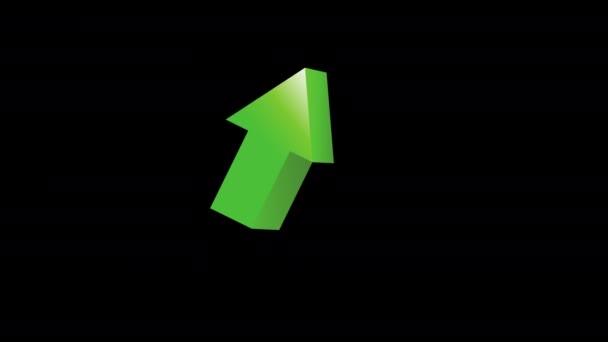 animacja ikon zielonej strzałki - Materiał filmowy, wideo
