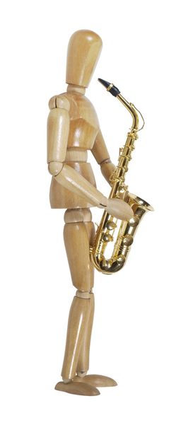 Playing the Saxophone - Foto, Imagem