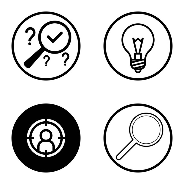 Cirkels1-2 Flat Icon set geïsoleerd op witte achtergrond - Vector, afbeelding