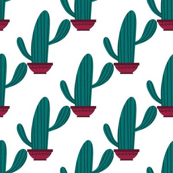 Floral seamless cactus pattern for fabrics and textiles and packaging and gifts and cards and linens and kids - Foto, Imagem