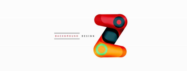 Modern stylish geometric background. Abstract round shapes composition for wallpaper, banner, background or landing - Vector, Image