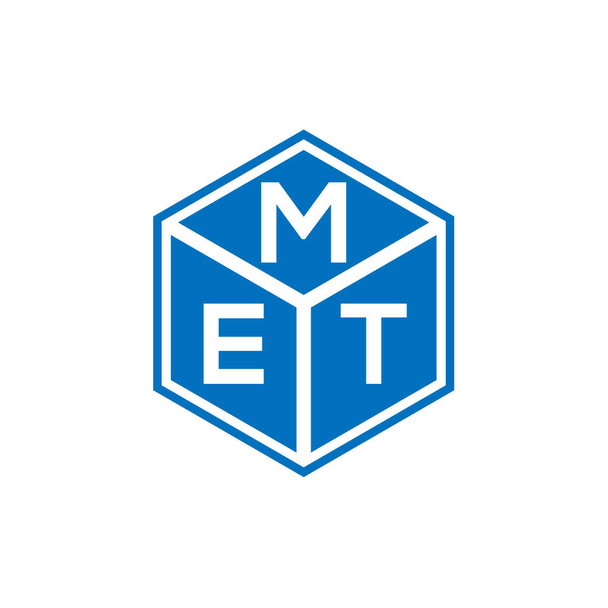 MET letter logo design on black background. MET creative initials letter logo concept. MET letter design. - Vector, Image