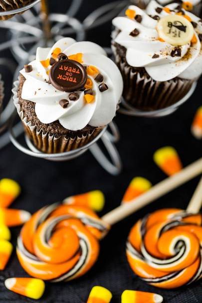 Chocolate Halloween cupcakes - Fotó, kép