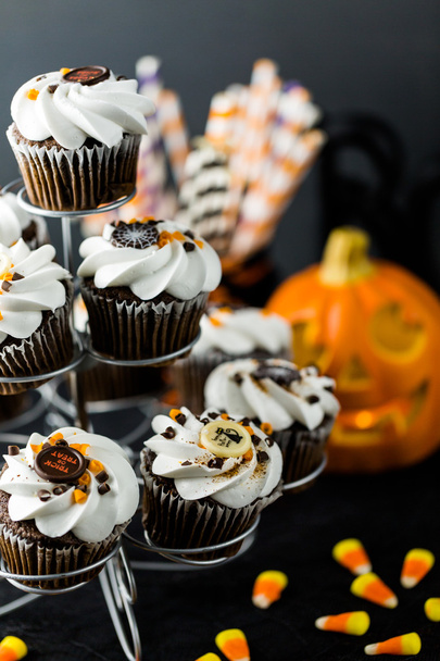 Czekoladowe cupcakes Halloween - Zdjęcie, obraz