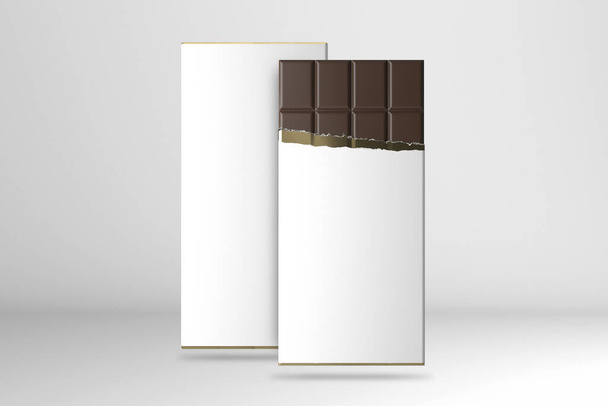Bar Chocolate Packaging Mockup 3D Rendering - Foto, imagen