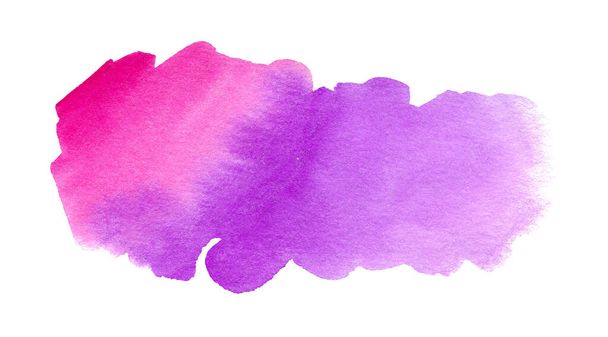 Abstracte aquarelachtergrond. Handgetekende aquarelvlek, violet en roze kleuren - Foto, afbeelding