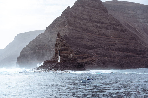 Lighthouse Orzola, Lanzarote, Canary Islands, Spain - Zdjęcie, obraz