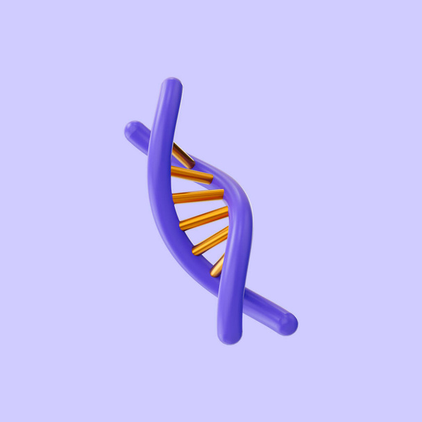 DNA icon 3d render concept for genetic information data analizar química biomédica de la salud - Foto, imagen
