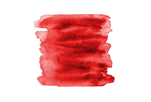 Punainen väri aivohalvauksia valkoisella taustalla leikkausreitillä - Valokuva, kuva