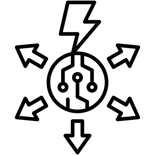 Liquidierung Symbol, Dezentralisierte Finanzierung bezogene Vektorillustration - Vektor, Bild