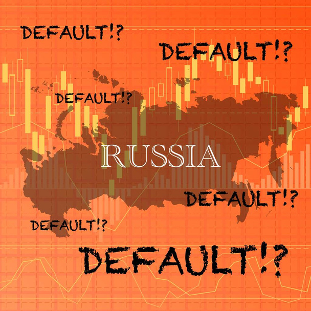 Finance background Rusko default - Vektor, obrázek