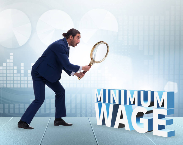 Концепция минимальной заработной платы с предпринимателем
 - Фото, изображение