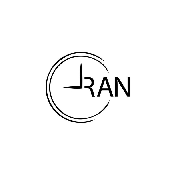 RAN letter logo ontwerp op witte achtergrond. RAN creatieve initialen letter logo concept. RAN letter design.RAN letter logo ontwerp op witte achtergrond. RAN creatieve initialen letter logo concept. Ontwerp van RAN-brieven. - Vector, afbeelding