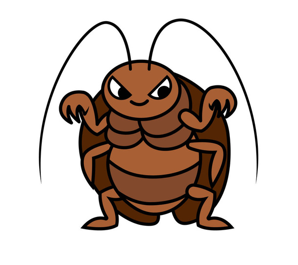 Karikatura šváb znak s záludným výrazem ilustrace - Vektor, obrázek