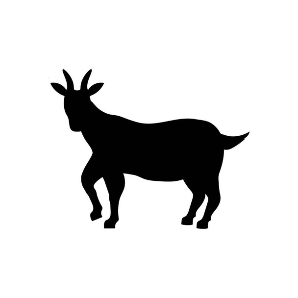 Goat silhouette icon design template vector isolated - Vector, Image