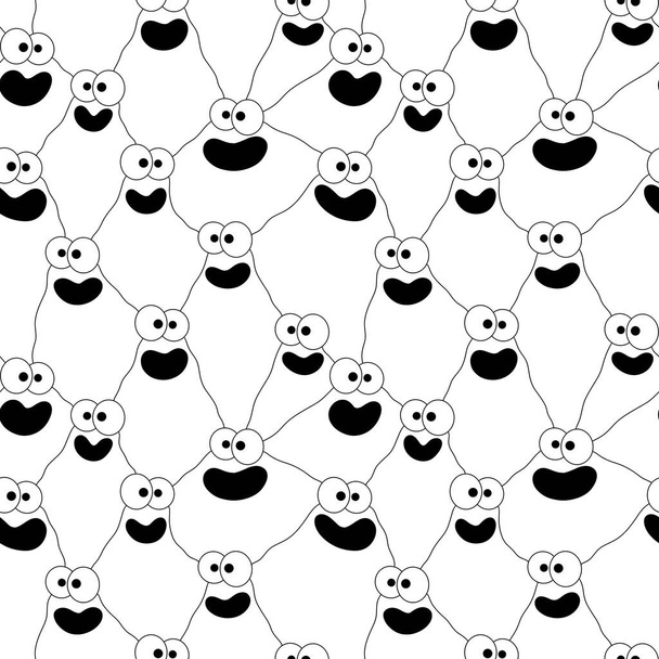Kids seamless cute monster alien pattern for fabrics and packaging and gifts and cards and linens and wrapping paper - Foto, Imagem