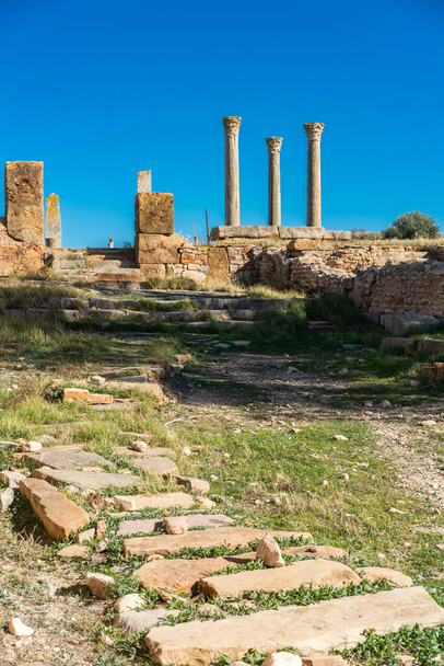 Thuburbo Majus gran sitio romano en el norte de Túnez - Foto, imagen