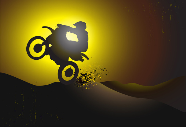 Ontwerp van de achtergrond van de Motocross met grunge elementen - Vector, afbeelding