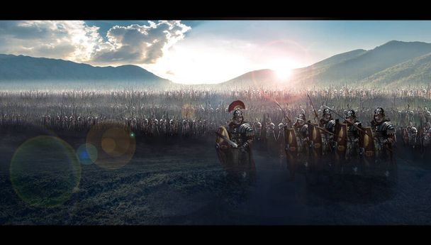 Římští vojáci a jejich generál - Fotografie, Obrázek