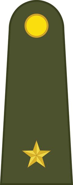 Shoulder pad mark for the TEMEN insignia rank in the Turkish Land Forces Army - Vector, Image