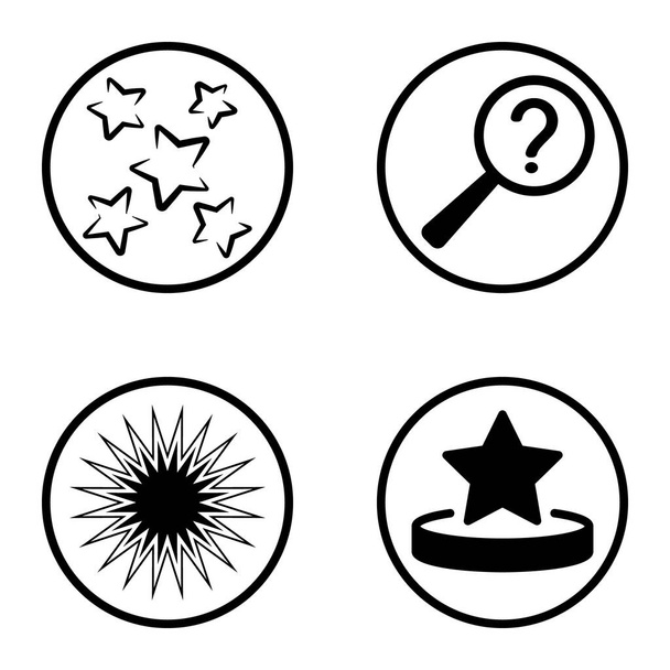 Cirkels1-2 Flat Icon set geïsoleerd op witte achtergrond - Vector, afbeelding