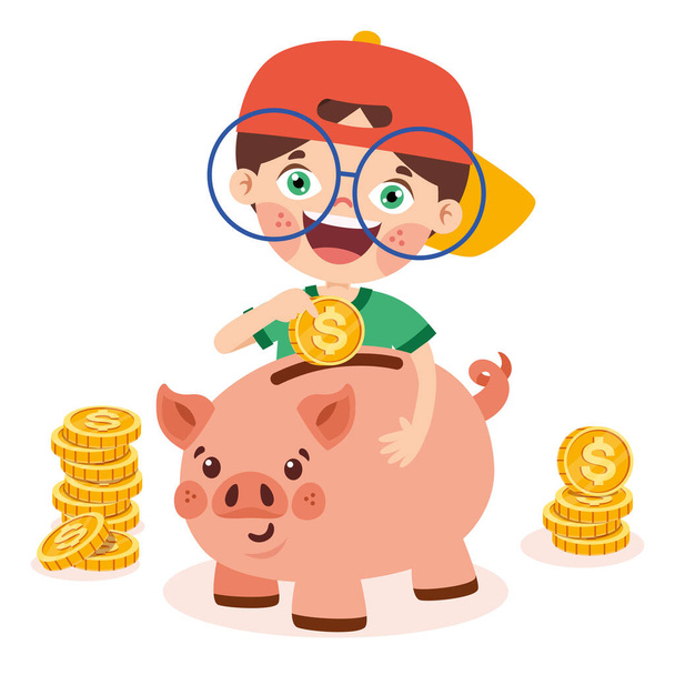 経済と財政のための漫画の描画 - ベクター画像