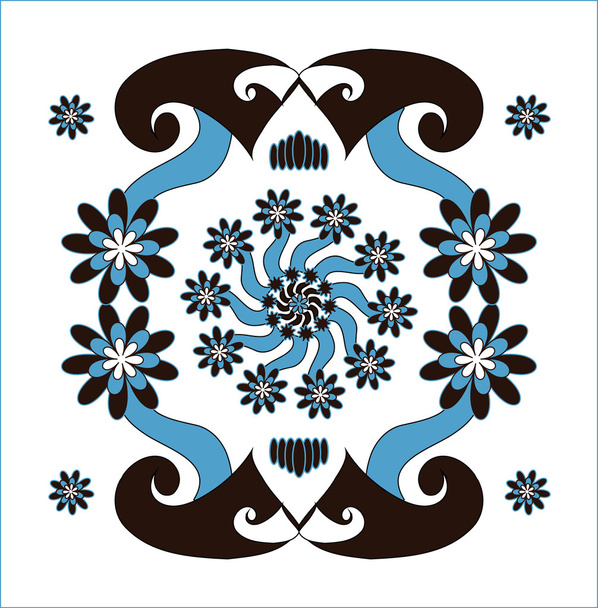 Square decorative vector pattern - Vektör, Görsel