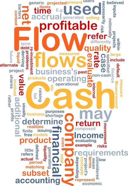 Cash flow is bot achtergrond concept - Foto, afbeelding