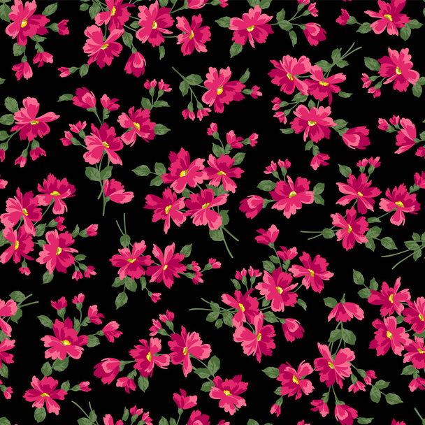 Seamless and impressive cute floral pattern, - Vector, imagen