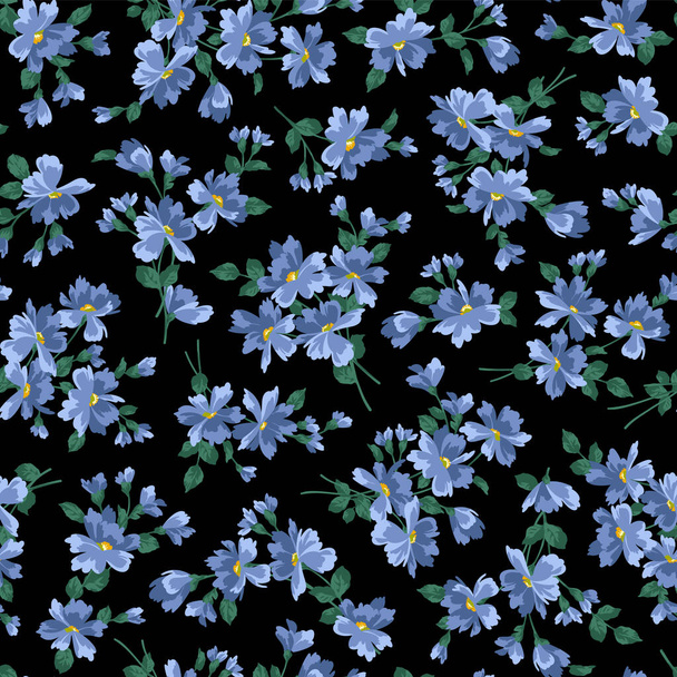 Seamless and impressive cute floral pattern, - Wektor, obraz