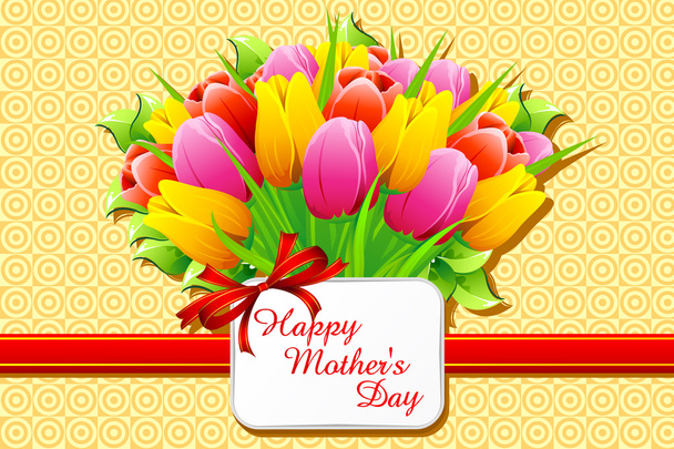 feliz tarjeta del día de la madre - Vector, Imagen