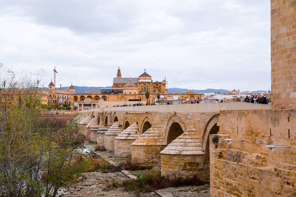 Cordoba, Spain - Feb 25, 2022: Exterior view and decorative detail from the magnificent Mosque of Cordoba. Present day's Mezquita Cathedral, Andalusia, Spain. - Photo, image