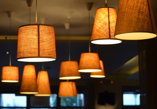 Lamps in a coffee shop - Photo, Image