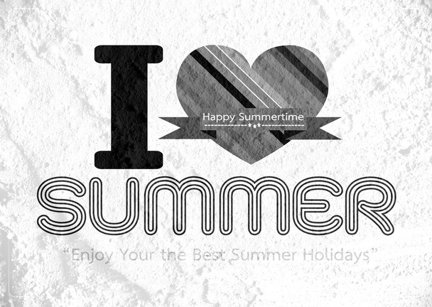 Summer idea design card on Cement wall  Background texture - Foto, immagini