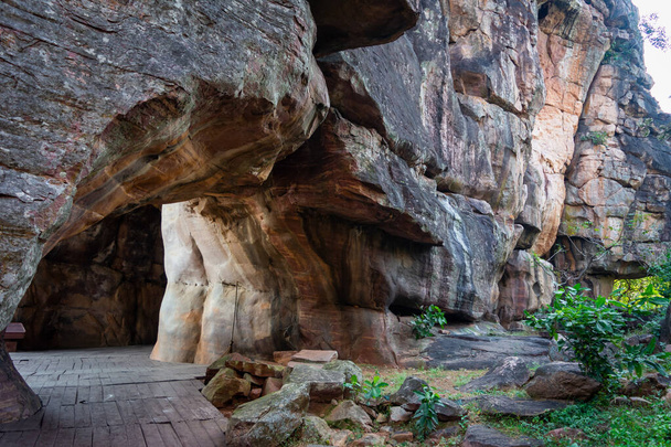 Bhimbetka rock shelters - An archaeological site in central India at Bhojpur Raisen in Madhya Pradesh. This is a world heritage sites. - Photo, Image