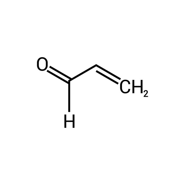estructura química de Acrolein (C3H4O) - Vector, imagen