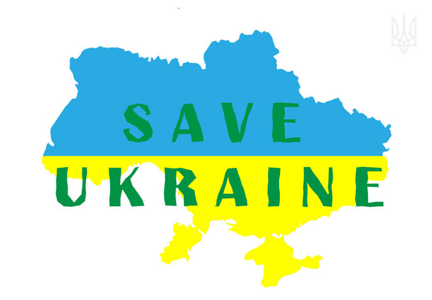 map of Ukraine and national flag - Valokuva, kuva