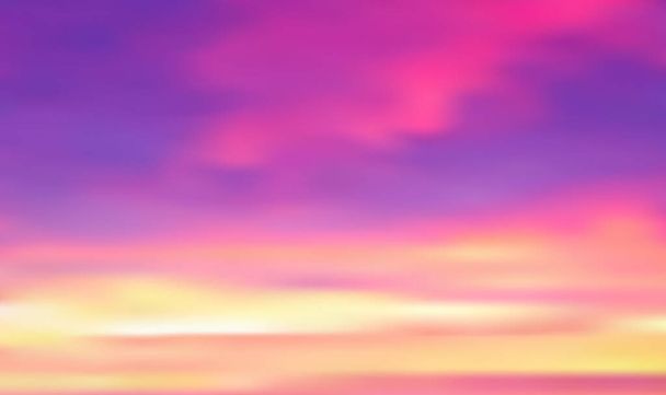 Pink sunset sea sky borrado fundo - rosa e amarelo fundo vetor ilustração - Vetor, Imagem