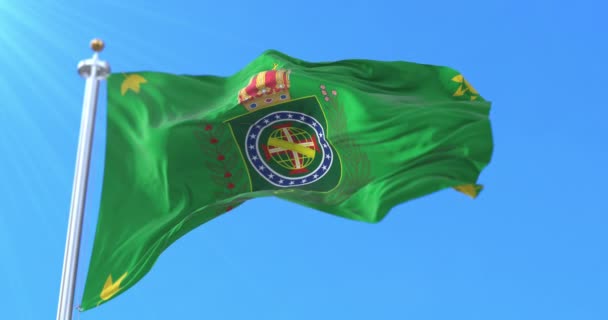 Brasilian keisarillinen lippu. Silmukka - Materiaali, video