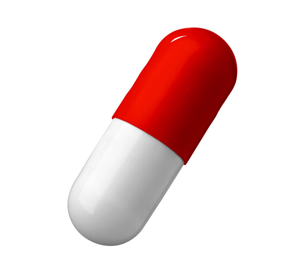 píldora roja blanca medicina medicamento - Foto, Imagen