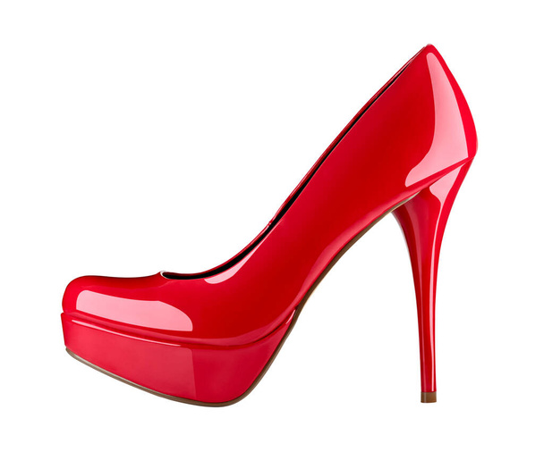 calçado de salto alto vermelho moda estilo feminino
 - Foto, Imagem