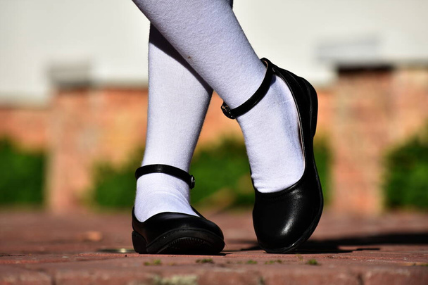 A Black Shoes And White Socks - Fotoğraf, Görsel