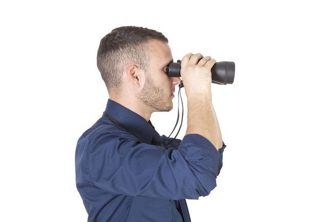 businessman with binoculars - Foto, imagen