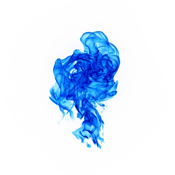 blue flames isolated on white background - Photo, Image