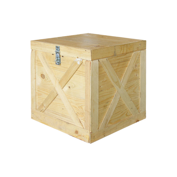 Wooden box isolated on white background - Photo, Image