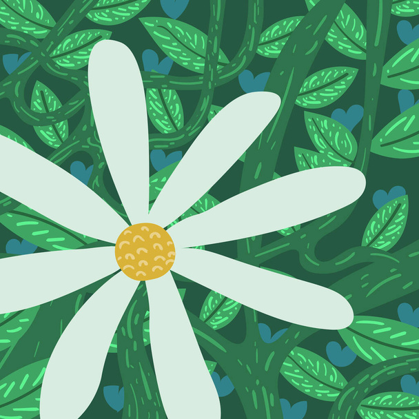 Hand Drawn Floral Pattern Background - Διάνυσμα, εικόνα