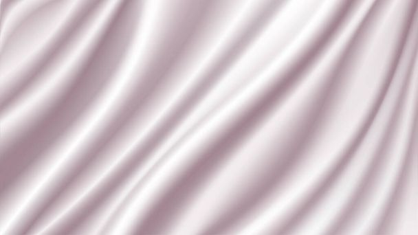 Purple flying silk fabric on white background. Vector purple silk.red curtain. - Vector, Image