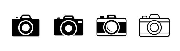 Elemento de diseño de icono de cámara adecuado para sitio web, diseño de impresión o aplicación - Vector, Imagen