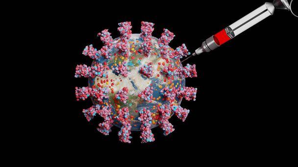 Éclosion du virus Corona. Concept de protection contre les virus épidémiques. Rendu 3D - Photo, image